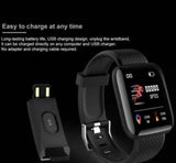 ID116 Plus Smart Bracelet Fitness Tracker Color Screen Smartwatch Heart Rate Blood Pressure Pedometer Sleep Monitor